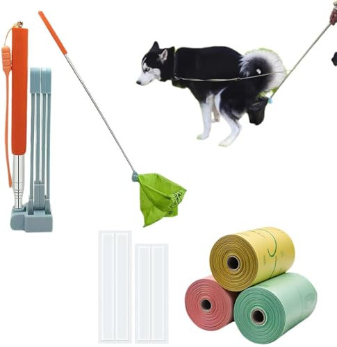 Hundekotschaufel, langer Griff, tragbare Haustierkotschaufel für große und kleine Materialschaufel, Kotschaufel, Stärke, Hunde, hoch