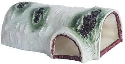 Toolzia Large Reptile Hide Cave,Natural Safe Resin Shelter for Snakes,Lizards and Frogs Waterproof Vivarium Decoration and Snake Vivarium Accessories