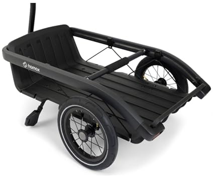 Hamax - Remorque Cargo Venture - Légère et Robuste - Mode Vélo et Marche - Charge Max 60kg - Dimensions 575x280x900mm - Accessoires Inclus: Crochets, Sandow, Housse - Design Compact et Polyvalent