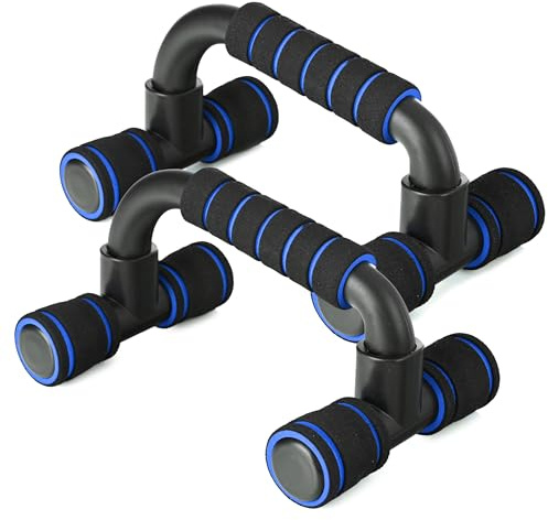 FIZYO Poignées de Pompes Parallettes – Barres Push Up Antidérapantes avec Mousse, Ergonomiques pour Musculation et Calisthenics, Protège les Poignets, Dip Bars pour Fitness à Domicile, Lot de 2