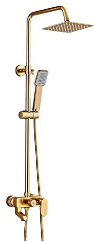 LIUWOPA Soffione Doccia a Pioggia ad Alta Pressione, Combinazione Doccia Portatile con Braccio di Estensione Regolabile in Altezza/angolazione, 3 funzioni 2 in 1 Doccia da Bagno ad Alto Flusso