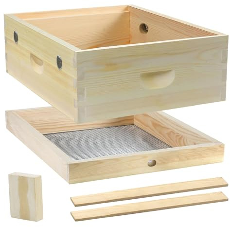10 Frame Beehive Candy Board and Bee Hive Winter Quilt Box Combo Set,Assembled Bee Hive Quilt Box,Assembled Bee Candy Boards Feeder for Winter Beekeeping Equipment