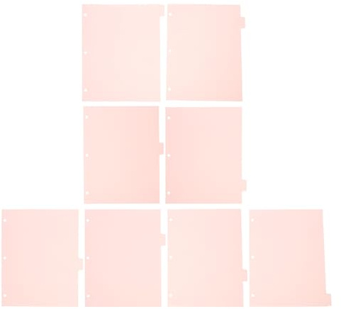 HOMSFOU 8 hojas Separadores de Carpeta Divisor de Índice para Archivadores y Cuadernos Organizador Práctico para Oficina Escuela y Hogar Color Rosa