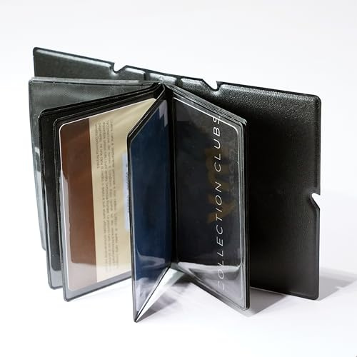 Album Tascabile Porta Foto e Carte – 28 Slot Interni – Mini Raccoglitore con Chiusura Elastico – Formato Compatto 9,5 x 5,5 cm – Tasca Trasparente – Design Minimal Elegante