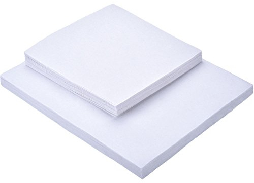Outus 100 Precut Sheets Tear Away Machine Embroidery Stabilizer Backing Medium Weight 40 gm 1.8 oz, 8 x 8 Inch (20 x 20 cm) 12 x 10 Inch (30 x 25 cm)