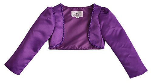 Cinda Girls Long Sleeves Satin Bolero