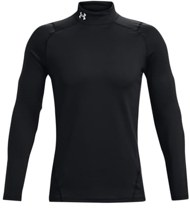 Under Armour Men's ColdGear Armour Fitted Mock, Black (001)/White, X-Large