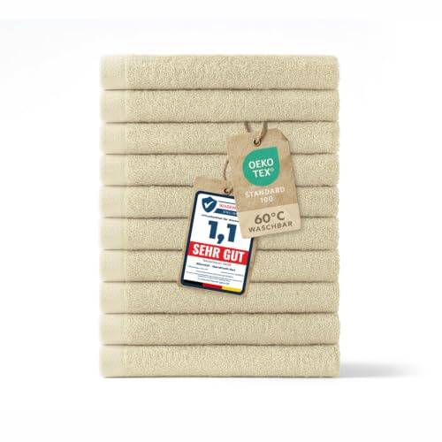 Blumtal - Handduk 30x50 Sable - Set om 10 - Gästhandduk 30x50 - Handduk 30x50-100% Bomull - Oeko-TEX® Certifierad