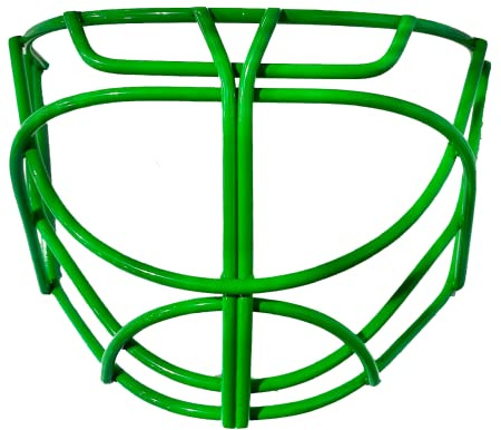 Mix Sports MX10 Pro Cat Eye Hockey Goalie Cage (Non-Certified) for Ice, Inline, Roller, Street & DEK Hockey - Green