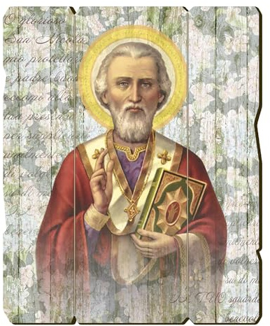 Brothers Bonella | San Nicholas Vintage Boarded träbild f.to 28,5 x 35,5 cm | Tillverkad i Italien