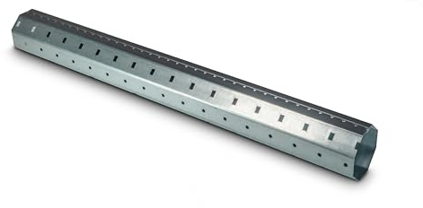 Rollwin Eje de persiana SW60, 1 metro, eje de acero, 60 mm de diámetro, se puede acortar a voluntad, barra de acero galvanizado, eje octogonal, 60 mm, grosor de pared