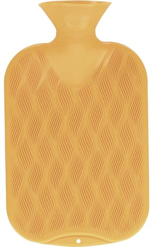fashy Borsa dell'acqua calda a quadretti ondulati, 2 l, arancione