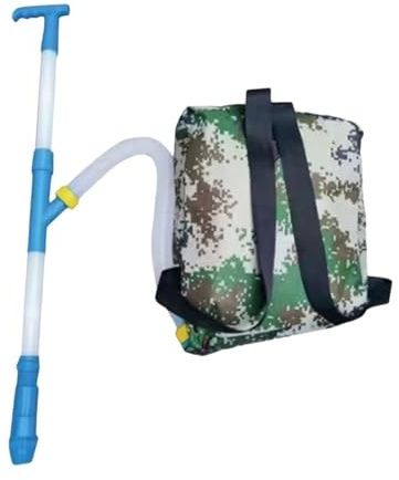 perfk Fertilizer Spreader Fertilizer Dispenser Fertilizer Distributor Fertilizer Backpack for Plants, Gardening, Planting, Blue PVC