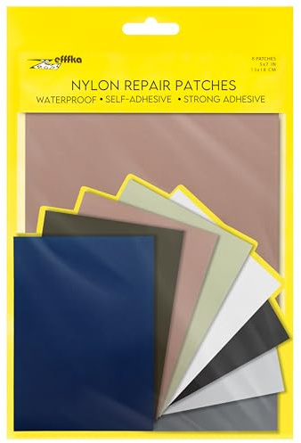 ZEFFFKA Nylon Selbstklebende Reparatur Patches 8er Pack Wasserdicht Langlebig 13x18cm Stoff Patches für Jacken Zelte Rucksäcke Schlafsäcke Kleidung Kein Bügeln Einfache Anwendung