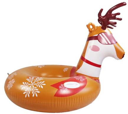 DINHEAROM Aufblasbarer Schneeschlitten Aus PVC Mit Schneereifen-Design Tiermotiv Abriebfester Und Kältebeständiger Ausführung Für Outdoor-spaß Und Leicht Zu Reinigen