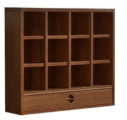Display Shelves Cup Rack Wooden Lattice Cup Holder 12 Grid Display Rack with Drawers Counter Top Collectibles Display Case Shelf Organizer,Ideal for Home