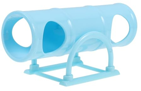 ifundom túnel de balancín de plástico para hámster túneles de hámster pequeña Rueda de silenciosa Animales Juguete para Mascotas pequeño balancín para Mascotas Abdominales Sky-Blue