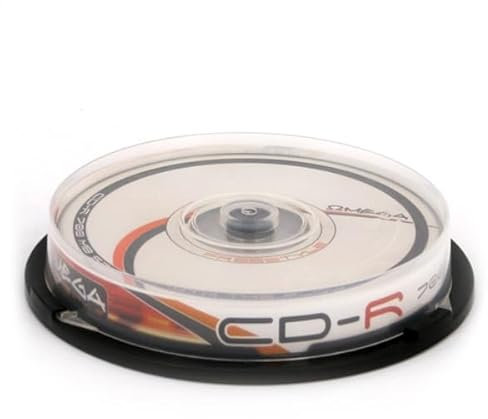 CD-R 700MB 52X, tarrina de 10 Unidades, Ideal para Grabar música, Datos y copias de Seguridad.