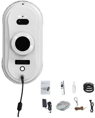 LVSEWOA Limpiador de Ventanas Robot de Limpieza de Vidrio Inteligente Aspirador automático Compatible con alimentación UPS con Control Remoto Limpiador de Ventanas Fácil de Usar