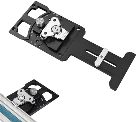 Rail de Guidage Carré à Angle Réglable, Jauge à Onglet réglable Multi-Angles pour Scie à Rail Carré avec Butée D'angle de -60 ° à 60 ° Guide carré à angle droit pour Makita pour Festool