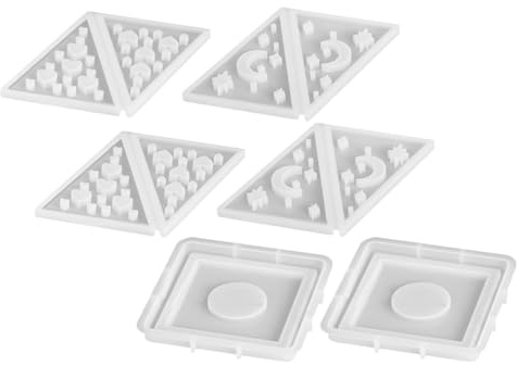 Mipcase 2 Sets Silicone Pyramid and Heart Geometric Candle Holder Molds for DIY Aromatherapy Candles, Hollow Tealight Silicone Molds for Home Decor and Wedding Centerpieces