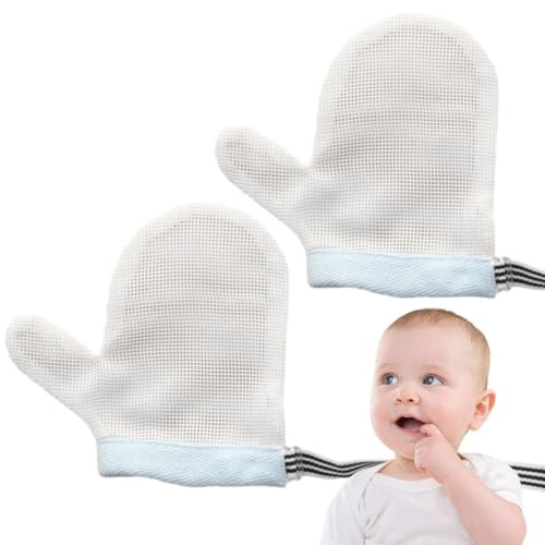Spädbarn handskar – anti- vantar för skydd | Nylon babyhandskar med anti-repor design för känslig hud bitskydd anpassningsbara vantar för nyfödda hem