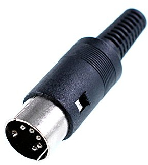 Oiyagai 5 Pezzi Connettori DIN 5 Pin Maschio – Spina Audio/Video Nichelata con Impugnatura in Plastica, per Progetti DIY, Elettronica e Sistemi Audio