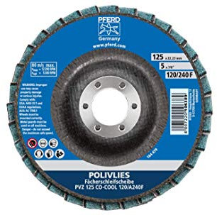 Pferd 44695113 Polivlies Schleifscheibe Fächerscheibe PVZ - Ø 115 mm, Breite: 18 mm, Bohrungsdurchmesser: 22,23
