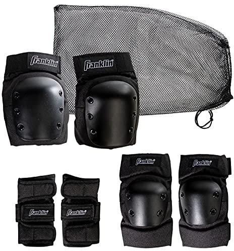 Franklin Sports Street Hockey Protective Gear - Knee Pads, Elbow Pads + Wrist Guards - 3-in-1 Set for Roller Hockey, Inline Hockey + DEK Hockey - Youth