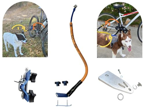 Bike Tow Leash Right Side Single Dog Package – fits Most Bicycles, E-Bikes, and Recumbents – Safe for Active Breeds and Training Dogs (Orange)