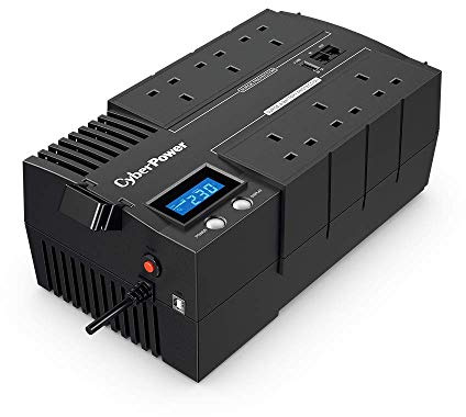 Cyberpower BR700ELCD-UK Line-Interactive UPS 700VA/420W AVR GreenPower Energy Saving Technology LCD USB UK Outlet type