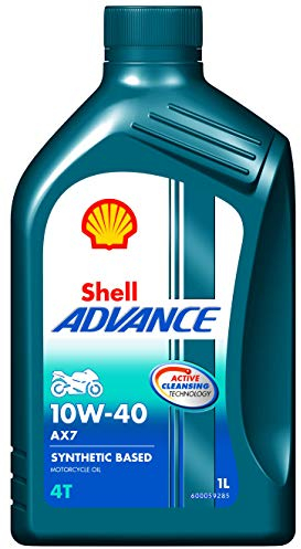 Shell 550053815 Advance 4T AX7 10W40 (SM/MA2), Blau, One Size