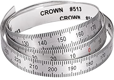 sourcing map Center Finding Ruler 250mm-0-250mm Table Adhesive Tape Measure | Sticky Aluminum Track Ruler with Holes,from the Middle