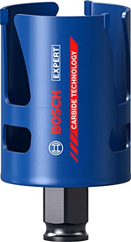 Bosch Professional 1 x Sierras de corona Expert Construction Material, para Madera blanda, 54 mm, Accesorios Taladro de impacto rotativo