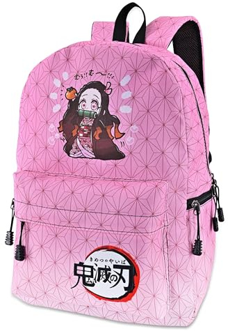 Roffatide Anime Demon Slayer ryggsäck skolväska flickor laptop ryggsäck