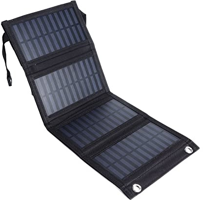Haofy Solpanelsladdare 20W 5,5V Hopfällbar Bärbar Solcellsladdare med Stark Effekt för Laddning Av Mobiltelefoner Utomhus(mp04b)