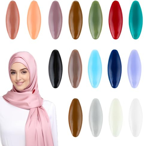 Ouligay 16 Pièces Hijab Épingles De Sécurité Petit Foulard Écharpe Broche Vêtements