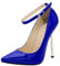 Minetom Damen Pumps High Heels Spitz Stiletto Lackleder Riemchen Schuhe Abendschuhe Absatzschuhe Elegant Hochzeit Hoher Absatz Party Schuhe A Blau 43 EU
