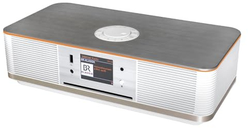 Soundmaster Highline ICD2023WE - Radio internet compatta, lettore CD, WLAN, LED, illuminazione ambientale, DAB+ Bluetooth USB, display a colori