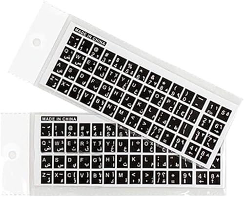 2 Pcs Arabic Keyboard Stickers Transparent Letters Stickers for Any Laptop PC Laptop Desktop, Keramik, other gemstones