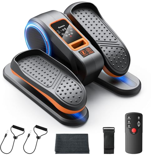 Gonex Mini Elektrischer Crosstrainer Ellipsentrainer Pedaltrainer Unter Schreibtisch Beinübungen für Zuhause mit Fernbedienung 16 Einstellbare Geschwindigkeiten für Senioren Erwachsene