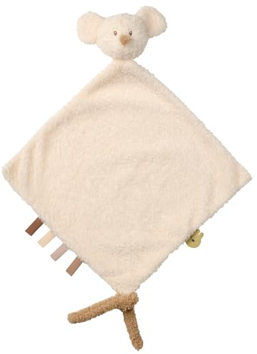 Nattou Manta Grande de Peluche, poliéster, ratón, compañero Desde el Nacimiento, 35 x 35 cm, Peluche, Blanco