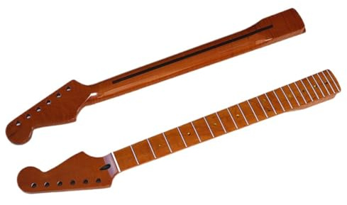 Gitarrenhals mit 22 Bünden, Tiger-Grain Baked Maple, 5,6 breit, für 6-saitige Fender Strat Gitarre Ersatzteile
