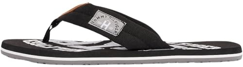 Tommy Hilfiger Donna Infradito Essential TH Beach Sandal Scarpe da Mare, Nero (Black), 40