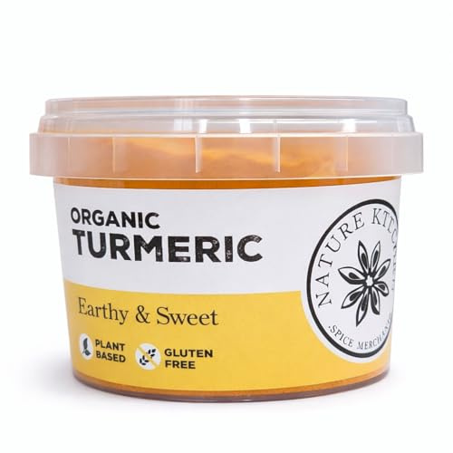 Nature Kitchen Turmeric Powder Certified Organic, 55g Pot Seasoning Spice, Gluten Free, Vegan Friendly, Ground Turmeric for Curries, Marinades, Sauces, Frying, Baking, Grilling and Everyday Cooking