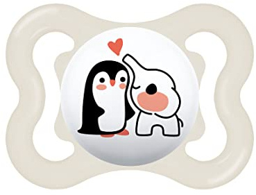 MAM Supreme Ciuccio in Silicone, con Custodia Porta Succhietto, 2-6 Mesi, Neutro