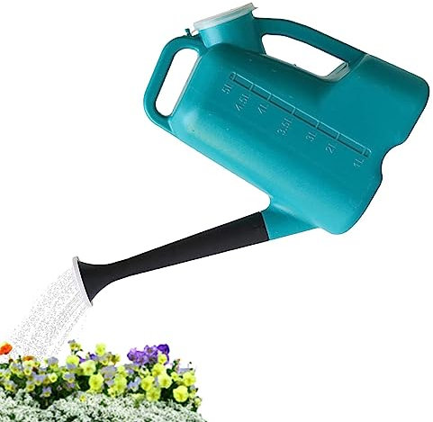 Pacienjo jardín al Aire Libre,Lata aspersor Pico Largo con Tapa | Caño Largo Plantas al Aire Libre Flores Grandes 5L Caño Ducha Regadera con Tapa