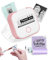 Phomemo Mini Etikettendrucker,T02 Sticker Fotodrucker für Smartphone,Handy Thermodrucker klein mit 3 Rollen Thermal Papier,203dpi Aufkleber Bluetooth Druckbuddy Drucker Schwarz und Weiß Miniprint