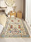 Menkala Teppich Boho Style Bettvorleger Schlafzimmer Flauschig Kurzflor Teppiche Bunt Vintage Blumen Waschbarer rutschfest Relax Carpet für Wohnzimmer Bettumrandung Läufer Flur Balkon 80x160 cm