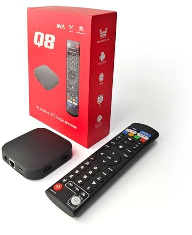 BOXPUT 4K HDR TV Box Android 11.0 with Amlogic S905Y4, 4GB RAM 32GB ROM, Dual WiFi 2.4G/5G and BT5.0, 4K HDR Smart T-V Box with BT Voice Remote and IR Learning (Q8)